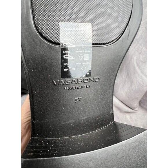 SOLD Vagabond Blanca  Square Toe Leather Chelsea Boots Black Size US 6.5, EU 37 - Picture 6 of 7